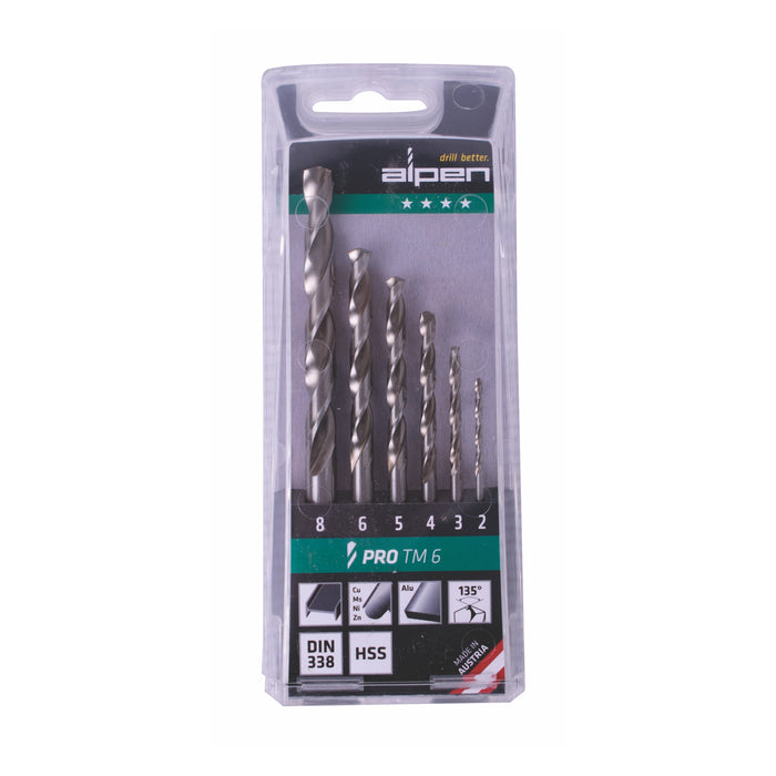 Alpen | Hss Sprint Drill Bit Set 6 Piece 2 - 8mm