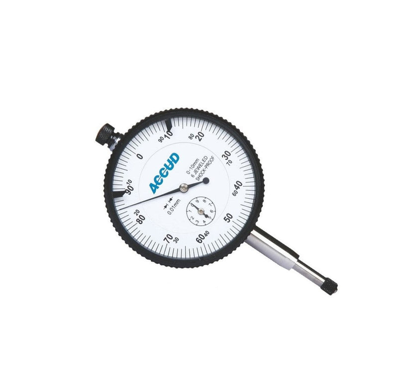 Accud | Dial Indicator Shockproof Flat Back 10mm-Toolcraft