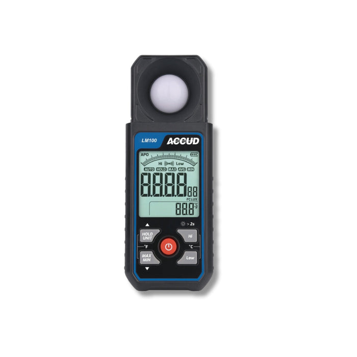 Accud | Light Meter 0.1-200000Lux Range 6% Accur 400-700mm Light Wave Length