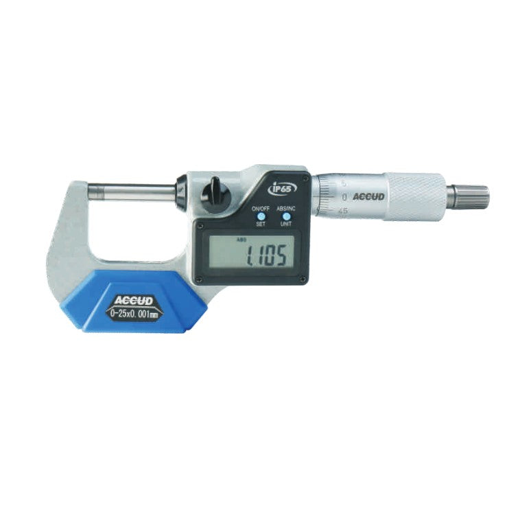 Accud | Micrometer Digital Outside Ip65 0-25Mm/0-1" Acc.±2µm-Toolcraft