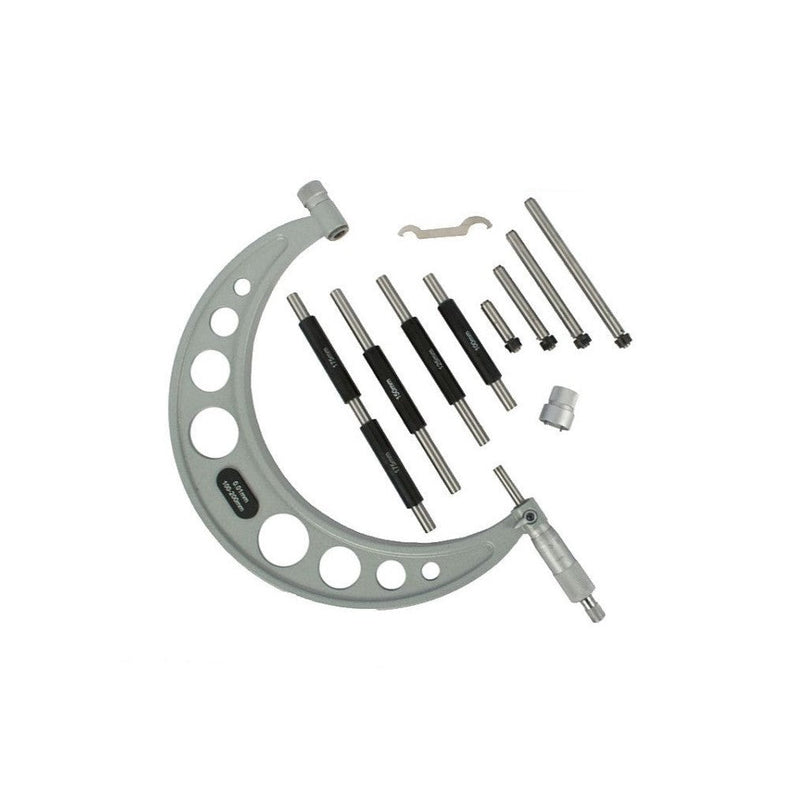 Accud | Micrometer Outside with Interchangeable Anvils 100-200mm-Toolcraft