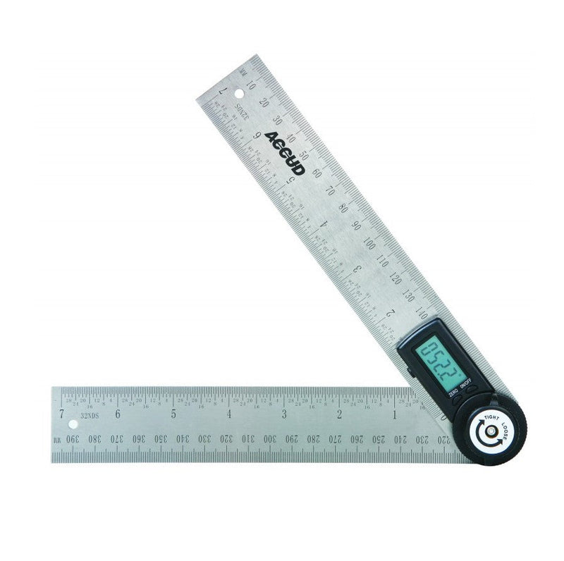 Accud | Protractor Digital 200Mm Blade 0-360º-Toolcraft