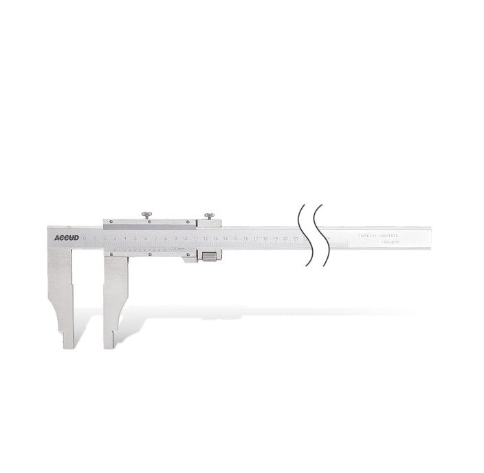 Accud | Vernier Calliper 500mm 0.05mm Acc. 100mm 0.02mm Grad. S/Steel-Toolcraft