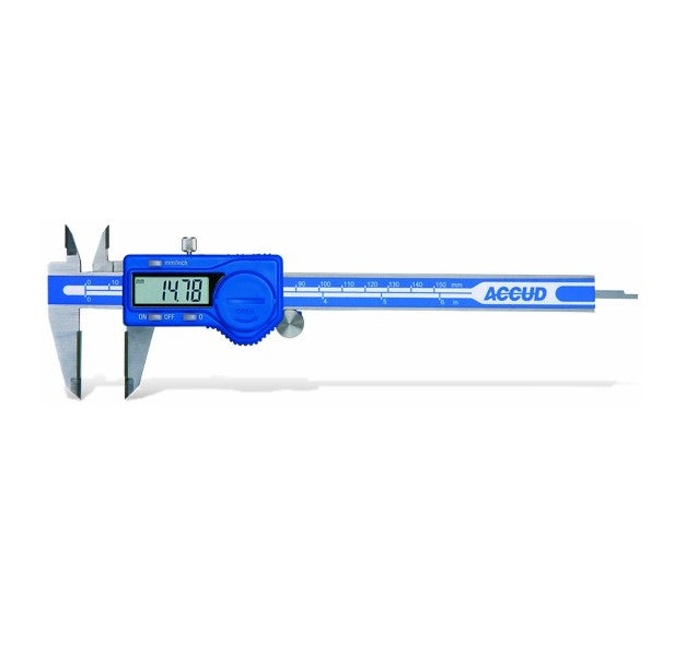 Accud | Vernier Digital Calliper 0-150mm/0-6" with Carbide tipped Jaws-Toolcraft