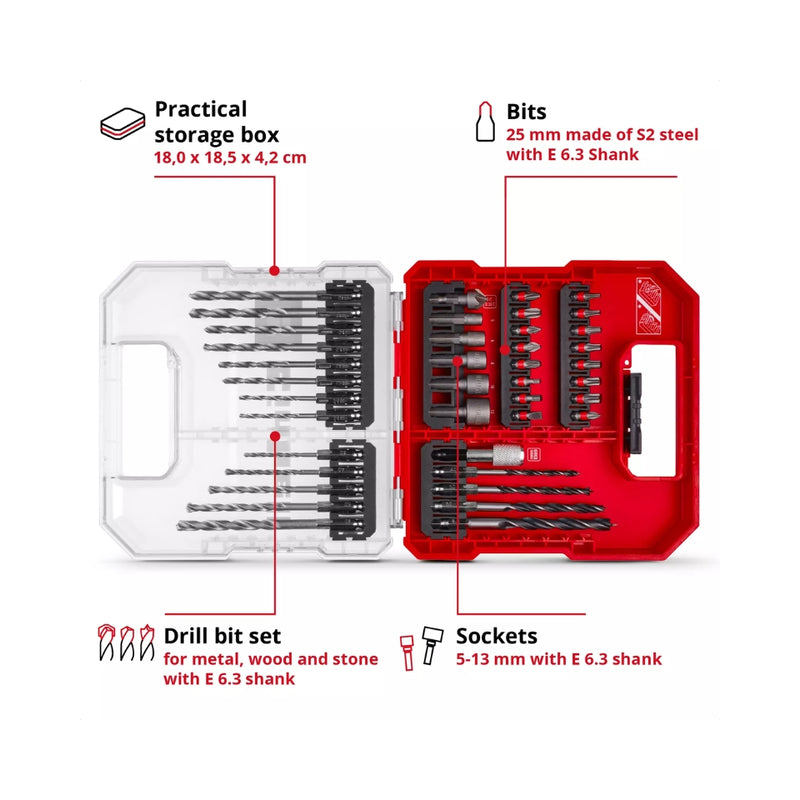 Einhell | Bitsets L-Case Box - 40pcs-Toolcraft