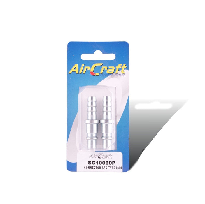 AirCraft | Connector Aro Type 8mm Hosetail 2Pc