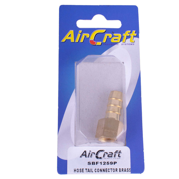 AirCraft | Hose Tail Connector Brass 1/4"FX10mm 1Pc
