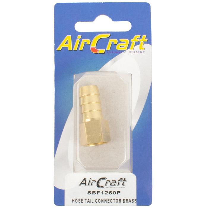 AirCraft | Hose Tail Connector Brass 1/4"FX12mm 1Pc