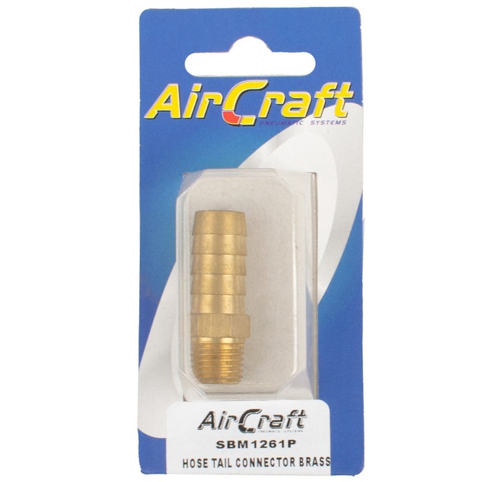 AirCraft | Hose Tail Connector Brass 1/4"MX13mm 1Pc