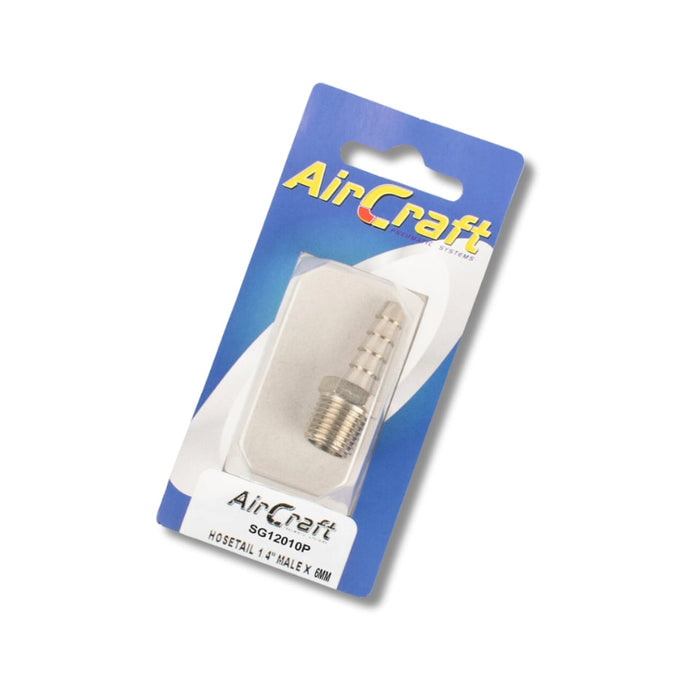 AirCraft | Hosetail 1/4"M X 6mm 2Pc