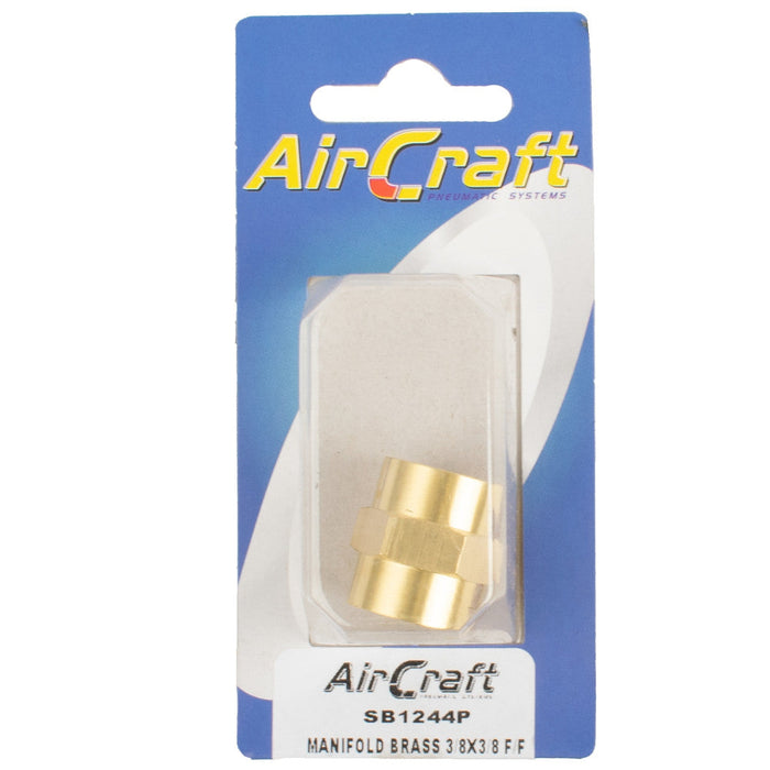 AirCraft | Manifold Brass 3/8"X3/8" F/F 1Pc