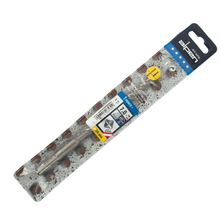 Alpen | Drill Bit SDS-plus Force X 7.0mm X 160/100mm X4 Cutting Edges