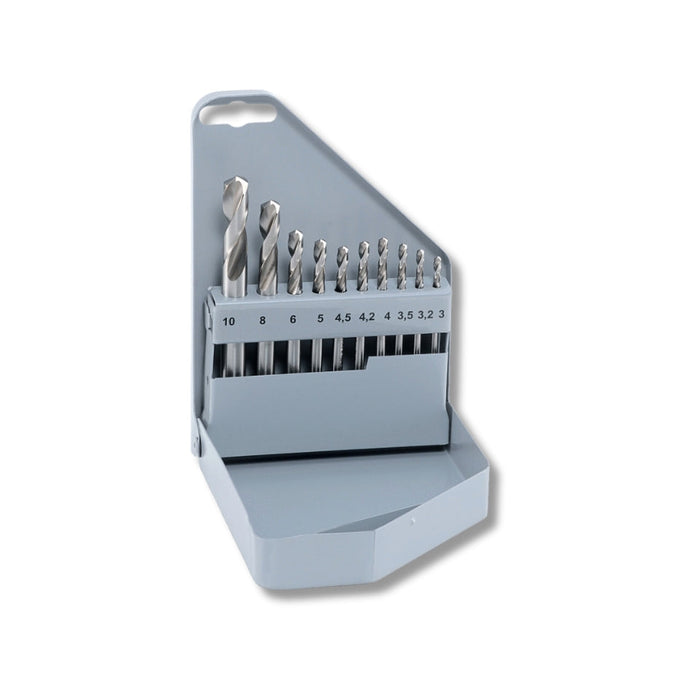 Alpen | Drill Bit Set HSS Cobalt KM PZ10 3, 3.2, 3.5, 4, 4.2, 4.5, 5, 6, 8, 10mm 10Pc