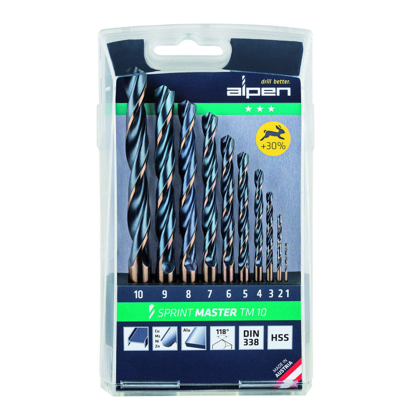 Alpen | Drill Bit Set Sprint Master TM10 1-10 X 1mm 10Pc-Toolcraft