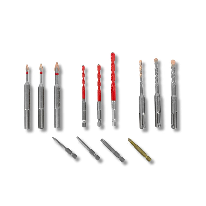 Alpen | Screwset Kit 13 13 Pcs C Prot,Multi 6-Kant,Sds-Plus F4 ,4 Bits