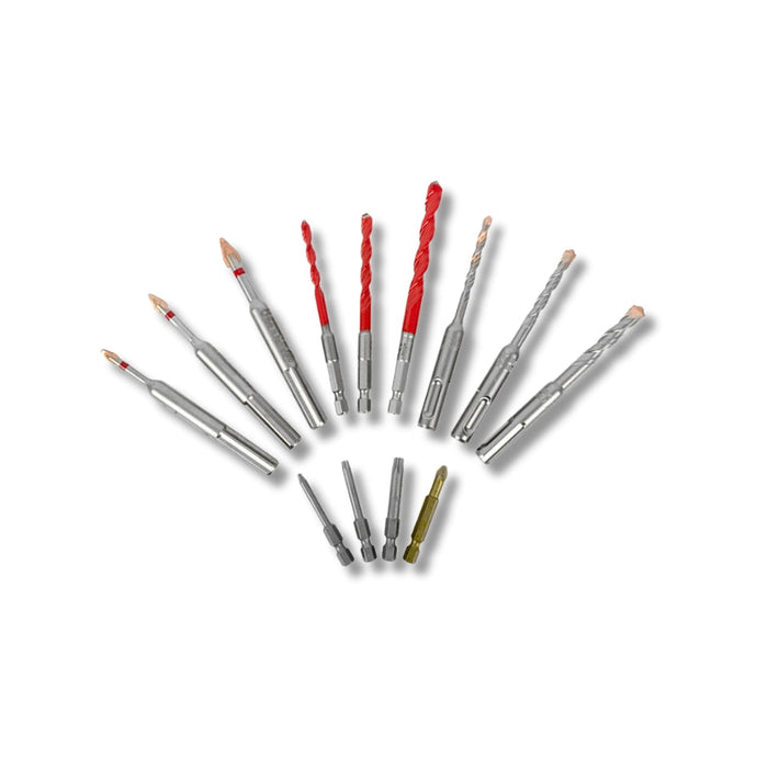 Alpen | Screwset Kit 13 13 Pcs C Prot,Multi 6-Kant,Sds-Plus F4 ,4 Bits