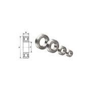 Betop | Bearing, 12.70 X 04.80 - 1/2 X 3/16 - Zz-Toolcraft