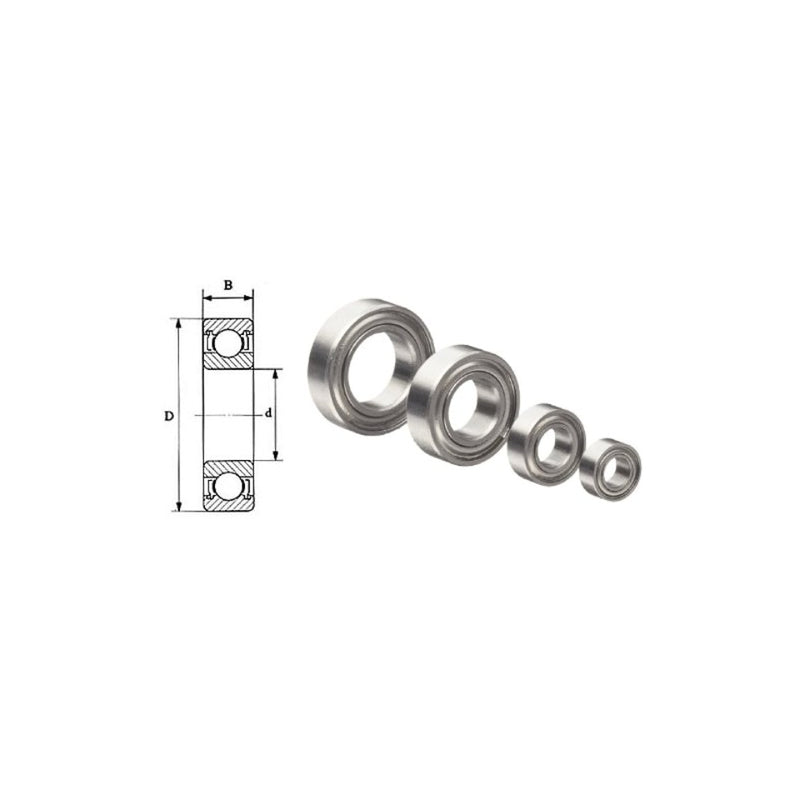 Betop | Bearing, 12.70 X 04.80 - 1/2 X 3/16 - Zz-Toolcraft