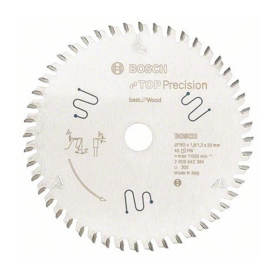 Bosch | Circular Saw Blade Ø 165mm 48 Tooth Top Precision for Wood - Toolcraft