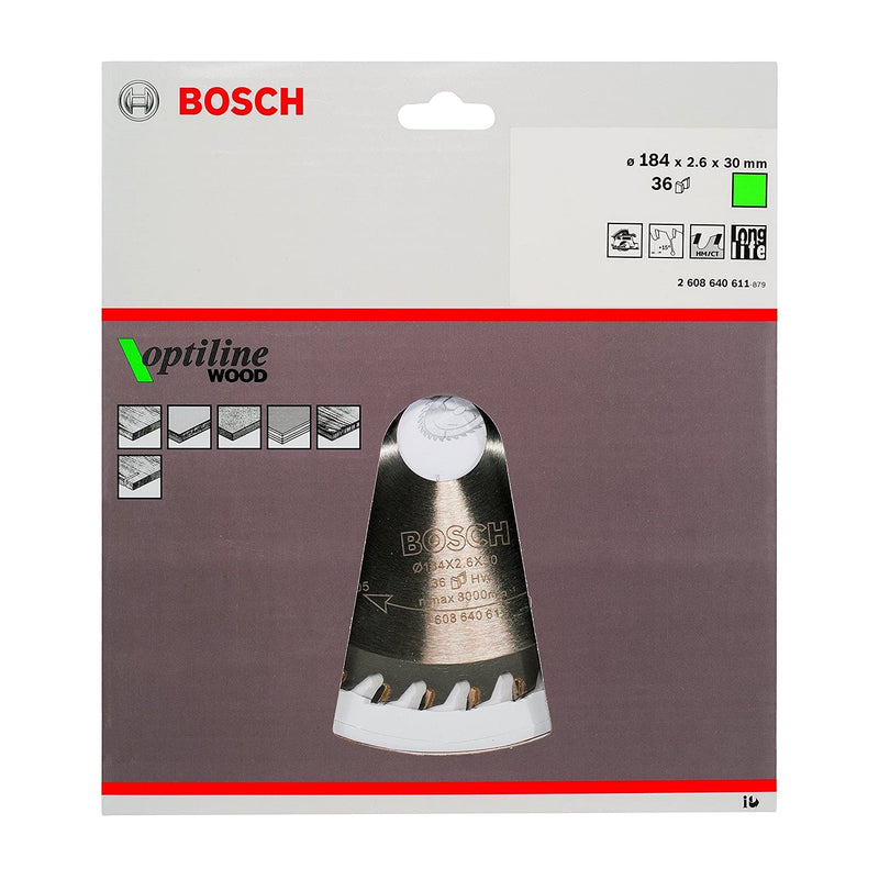 Bosch | Circular Saw Blade 184X30mm 36T Optiline for Wood-Toolcraft