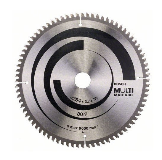 Bosch | Circular Saw Blade 254 x 30mm x 80T Top Precision for Multi-Material - Toolcraft