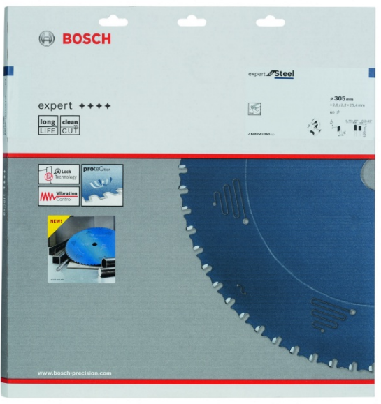Bosch | Circular Saw Blade 305 x 25,4mm x 60T Expert for Metal - Toolcraft