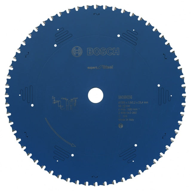Bosch | Circular Saw Blade 305 x 25,4mm x 60T Expert for Metal - Toolcraft