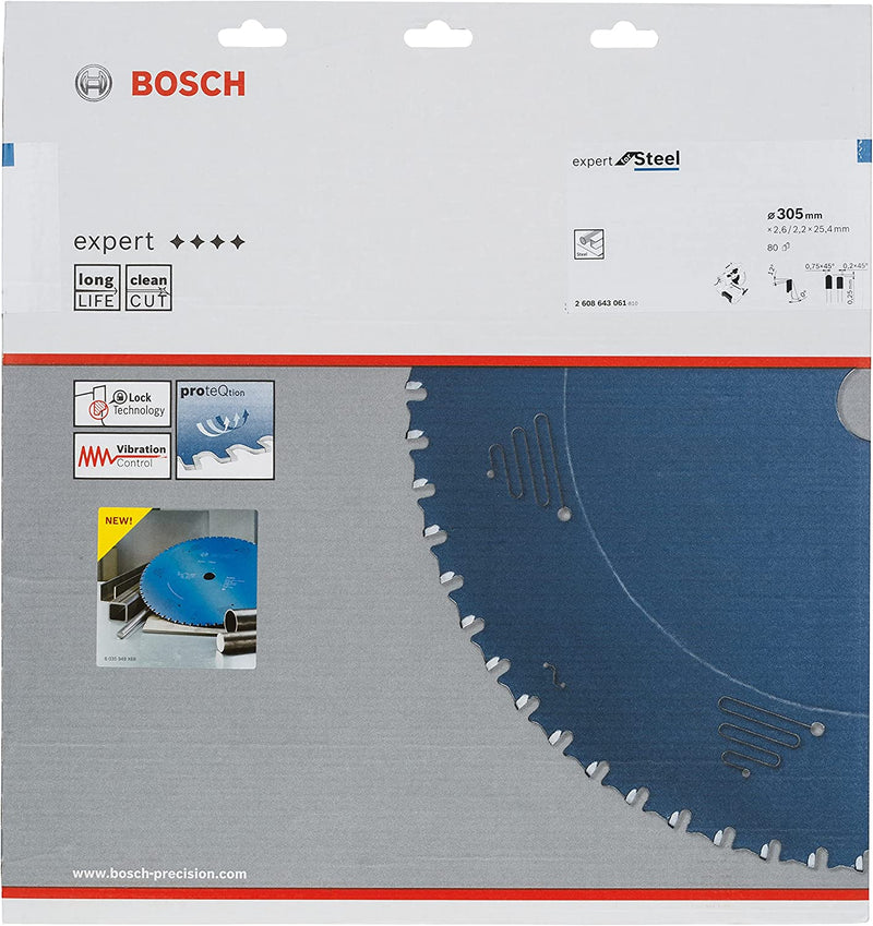 Bosch | Circular Saw Blade Ø-305mm 80T Expert for Steel - Dry Cutting - Toolcraft
