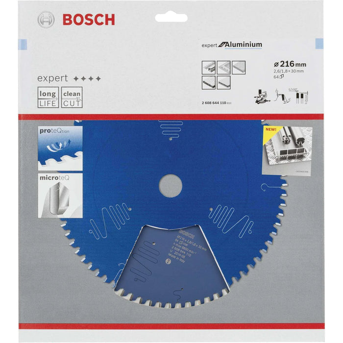 Bosch Professional | Circular Saw Blade 216X30mm 64T Expert for Aluminium