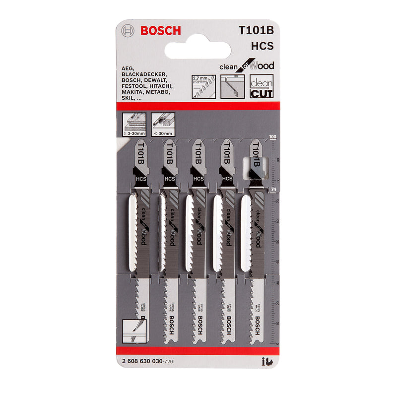 Bosch | Jigsaw Blade T101B for Wood 5Pk - Toolcraft