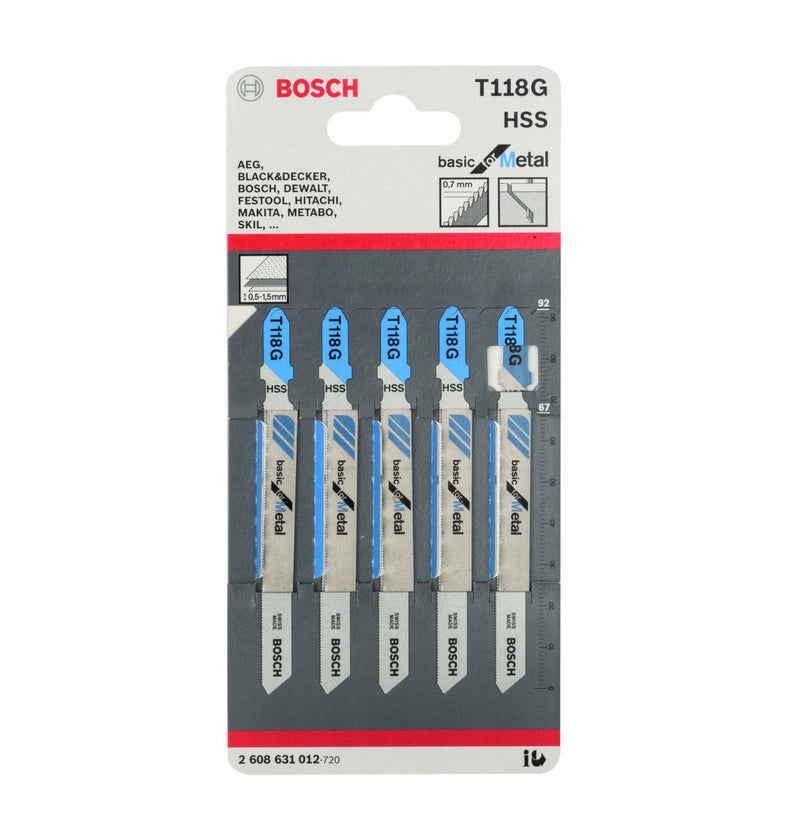 Bosch | Jigsaw Blade T118G for Metal 5Pk - Toolcraft