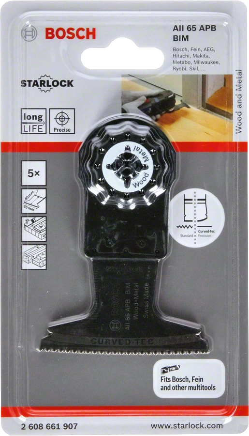 Bosch Professional | Blade BIM Plunge Cut AII 65 APB Wood & Metal 40X65mm 5Pc-Toolcraft