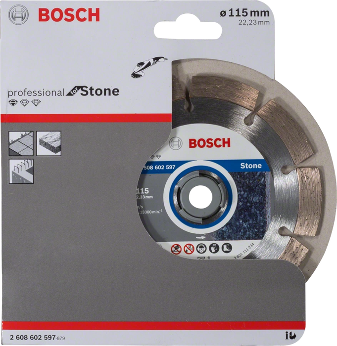 Bosch Professional | Cutting Disc Std for Stone 115X22,23X1,6mm Segmented