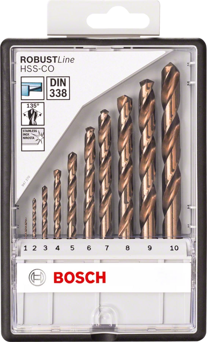Bosch Professional | Drill Bit Set HSS Cobalt PROBOX 10Pc