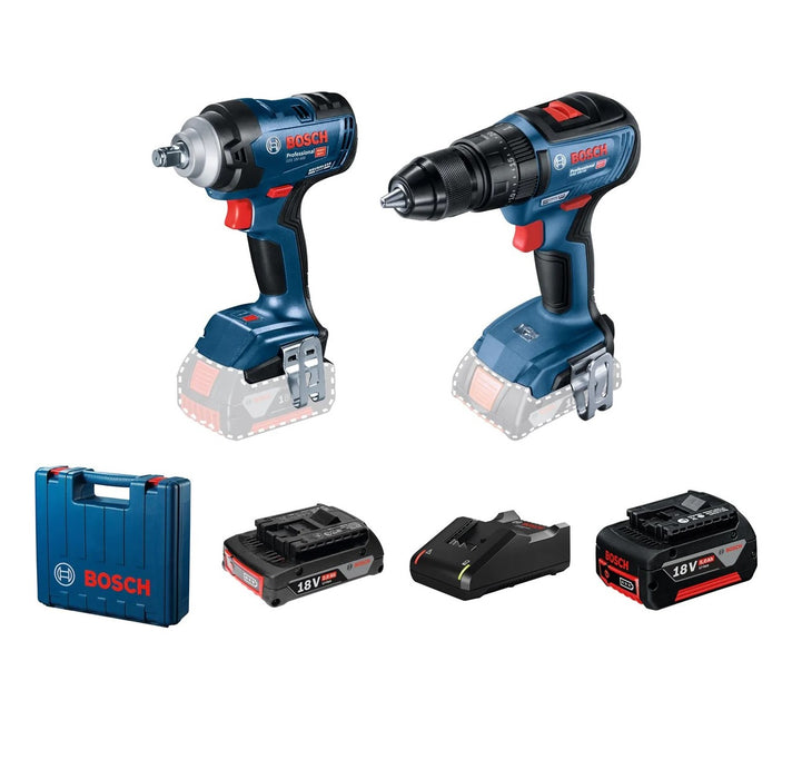 Bosch Professional | Impact Wrench GDS 18V-400 + GSB 18V-50 Cordless Drill COMBO
