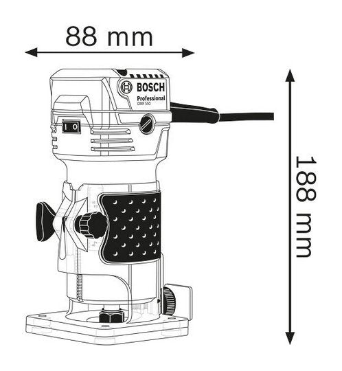 Bosch Professional | Router Laminate Trimmer GKF 550 - Toolcraft
