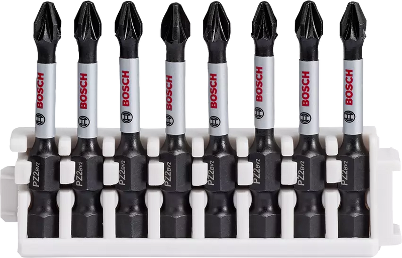 Bosch Professional | Screwdriver PZ2 Bit Pack Pick & Click Impact Control 8PK