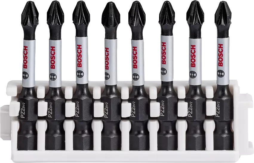 Bosch Professional | Screwdriver PZ2 Bit Pack Pick & Click Impact Control 8PK
