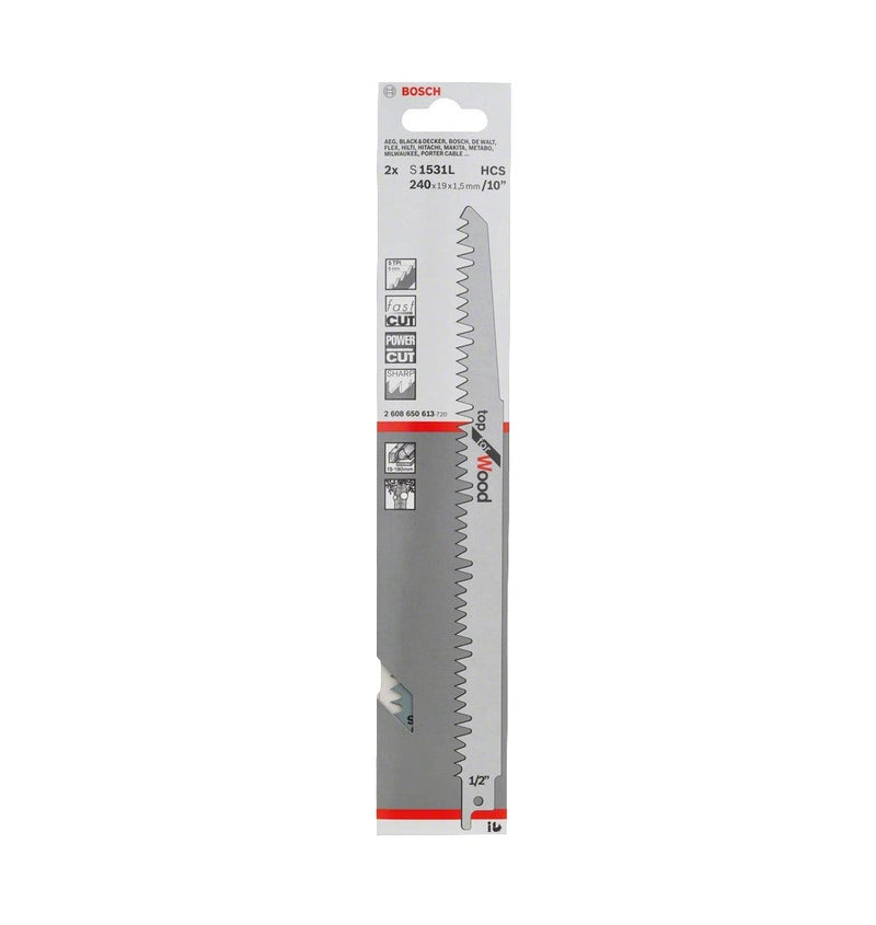 Bosch | Reciprocating Saw Blade S 1531 L for Wood 2Pk - Toolcraft