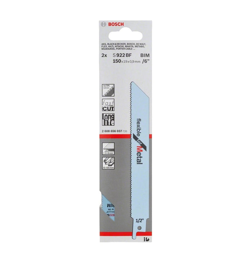 Bosch | Reciprocating Saw Blade S 922 BF Flexible for Metal 2Pk - Toolcraft
