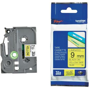 Brother | Laminated TZe Tape 8m (9mm Black on Yellow)-Toolcraft