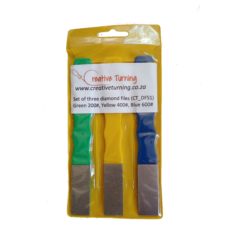 Creative Turning | Set of Three Diamond Files-Toolcraft