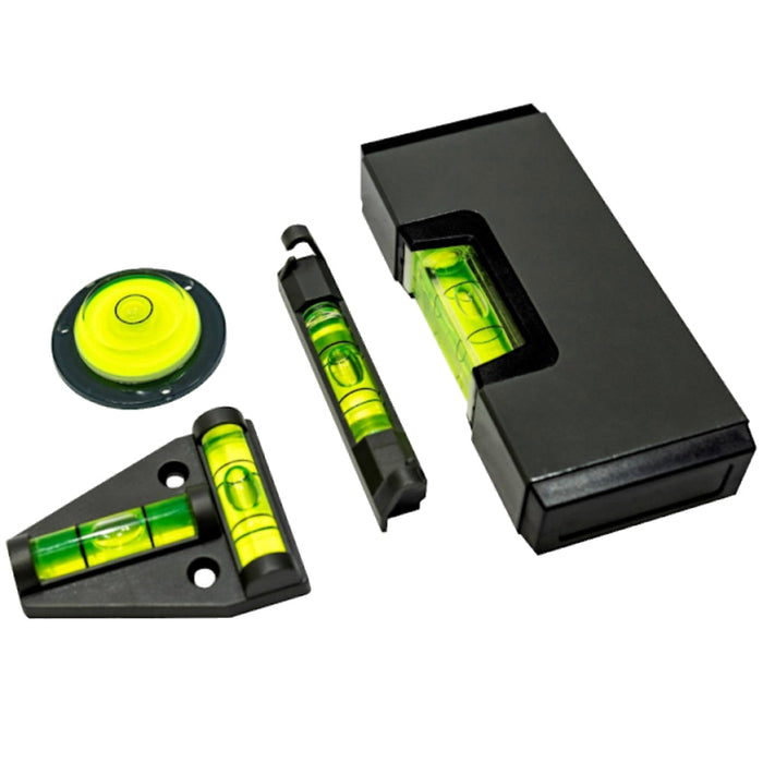 D-Tech | Level Kit 4Pc Line/Round/T-Type/Mini Level with Storage Case