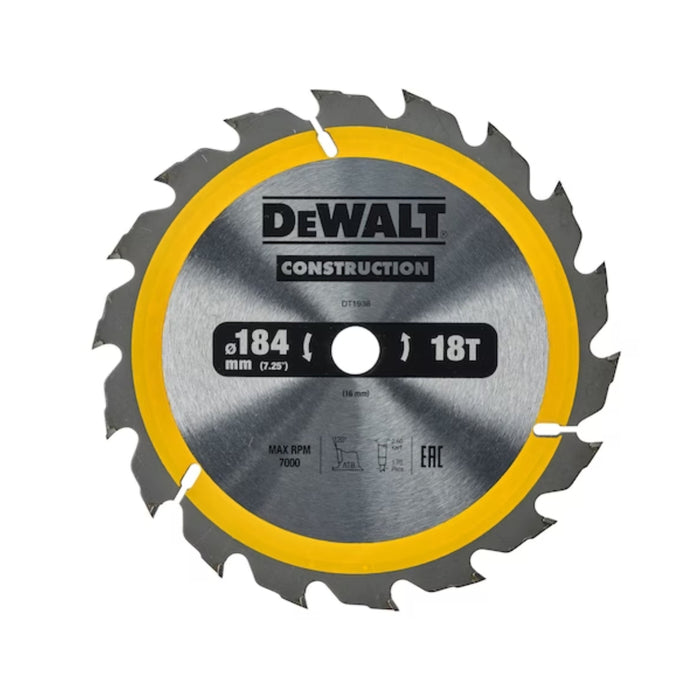 DeWalt | Saw Blade Circular 184mm 18T Fast Cut