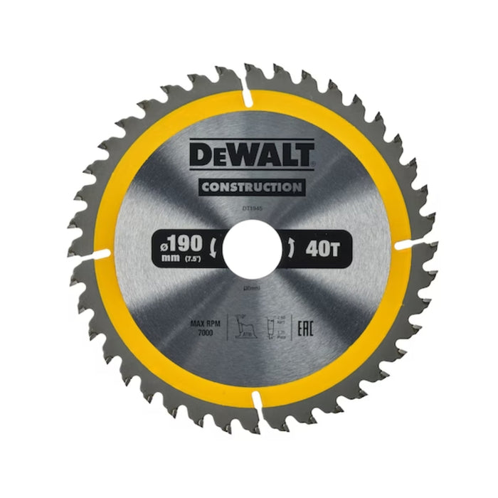 DeWalt | Saw Blade Circular 190mm 40T