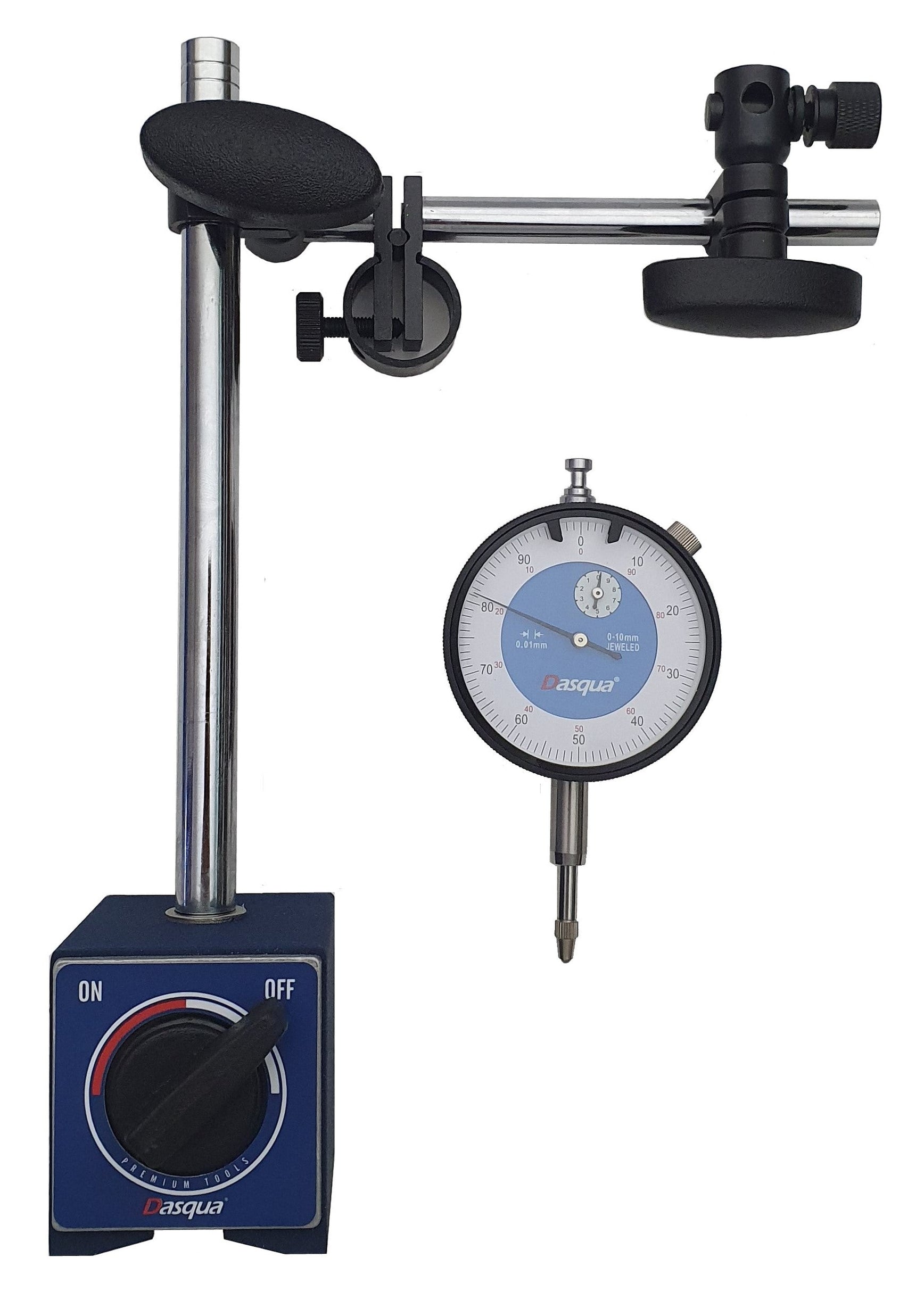 Home Dasqua | Measuring Set Dial Indicator & Magnetic Base f/a 60kg 2Pc