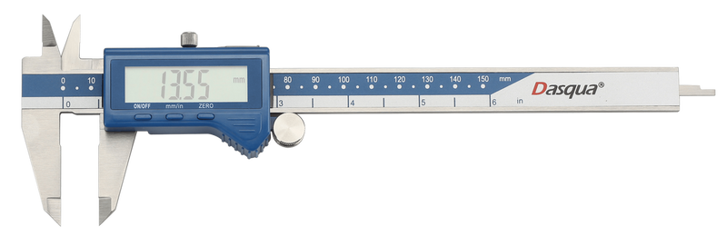 Dasqua | 150mm Digital Plastic Vernier Stainless Steel - Toolcraft