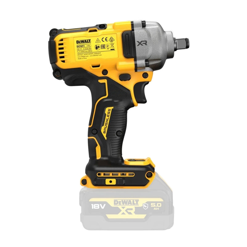 DeWalt | Cordless Impact Wrench 18V 1/2" with Precision Wrench Control DCF891NT-Toolcraft