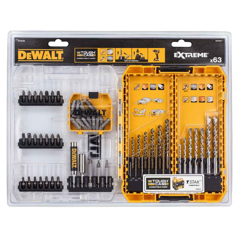 DeWalt | Drill/Drive Set 63Pc with Extreme Drill Bits-Toolcraft