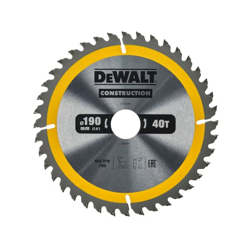 DeWalt | Saw Blade Circular 190mm 40T-Toolcraft